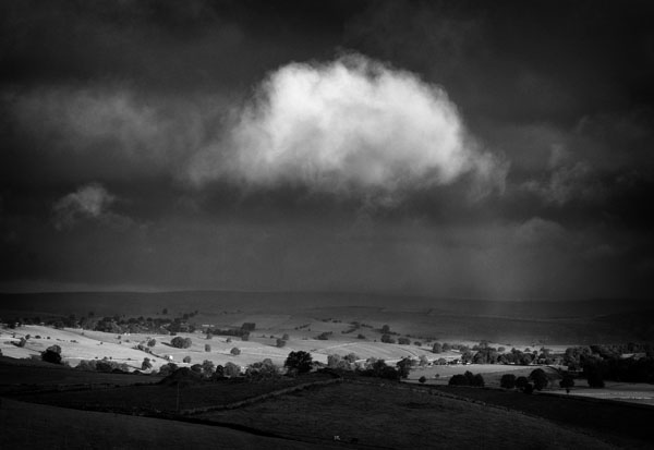 Wolfescote Dale Stormy sunrise mono - Black and White