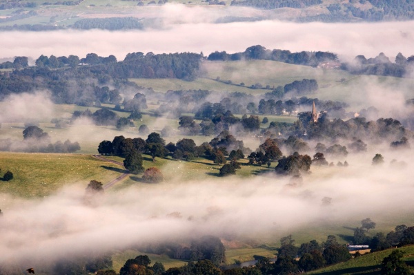 Chatsworth Morning mist 3 - Landscapes