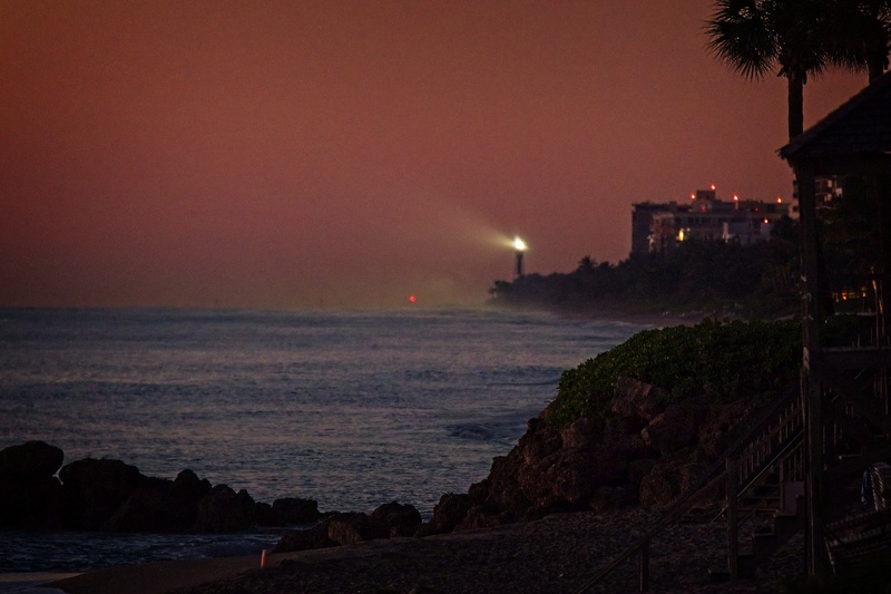 Hillsboro lighthouse in distance - Sunrises