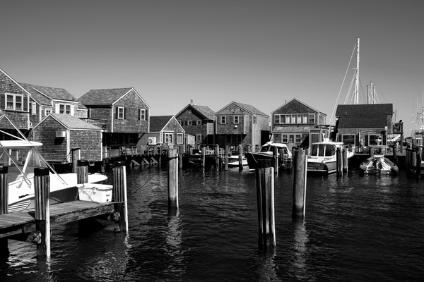 nantucket harbor b&w - COASTAL [B&W]