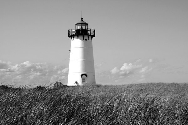 edgartown harbor lighthouse b&w - COASTAL [B&W]