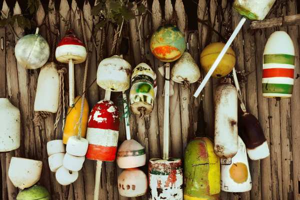 colorful buoys [vintage] - COASTAL [Vintage]