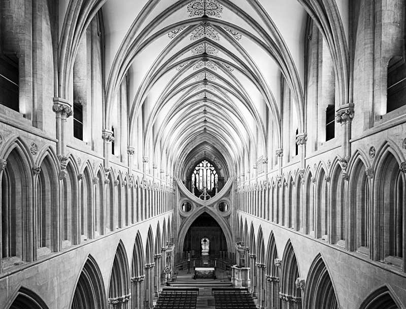 1429 - Wells Cathedral - Scissor Arch  Nave - Cathedrals