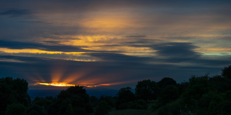 Day 32 - Crepuscular Rays - On Bredon Hill - 2016