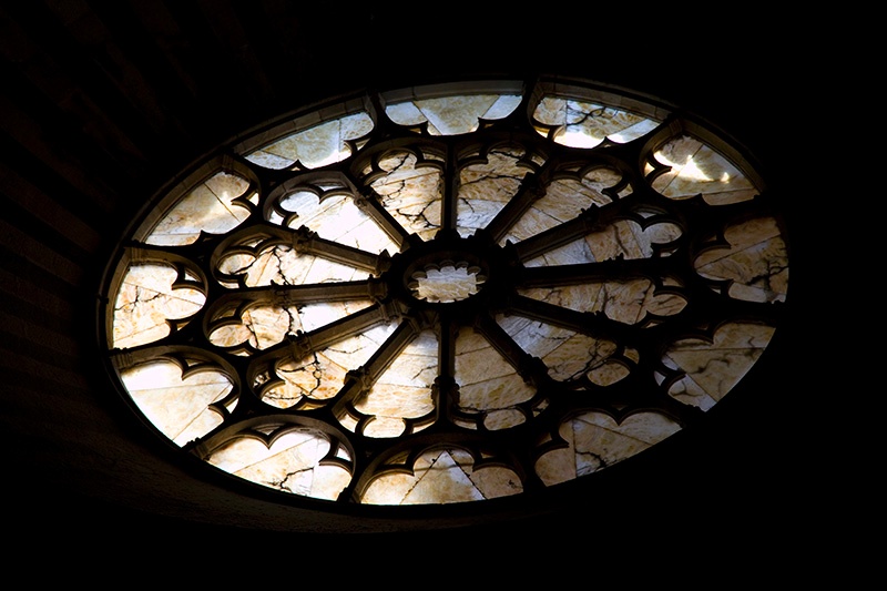 Orvieto - Stone Glass Window - Umbria - April 2010