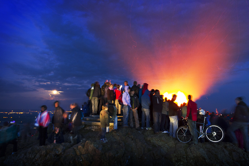 Diamond Jubilee Beacon on the Malverns and Risen Full Moon - Other Work