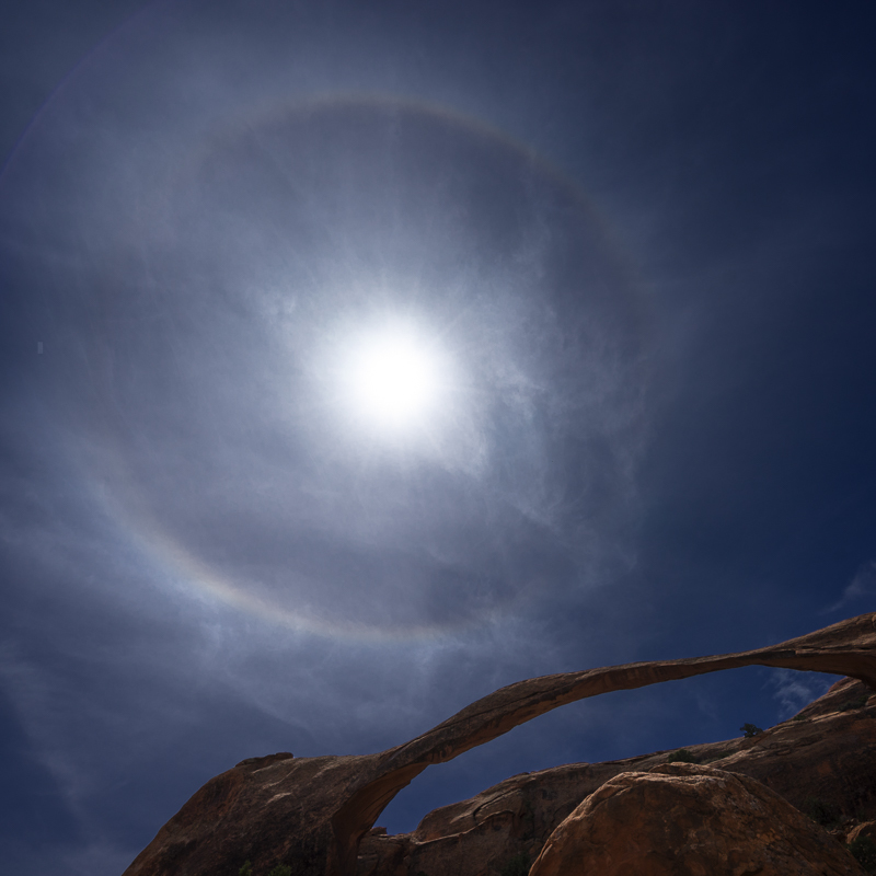 Landscape Arch and 22 Degree Halo - USA - 2017 - CA, AZ, UT, CO, NM