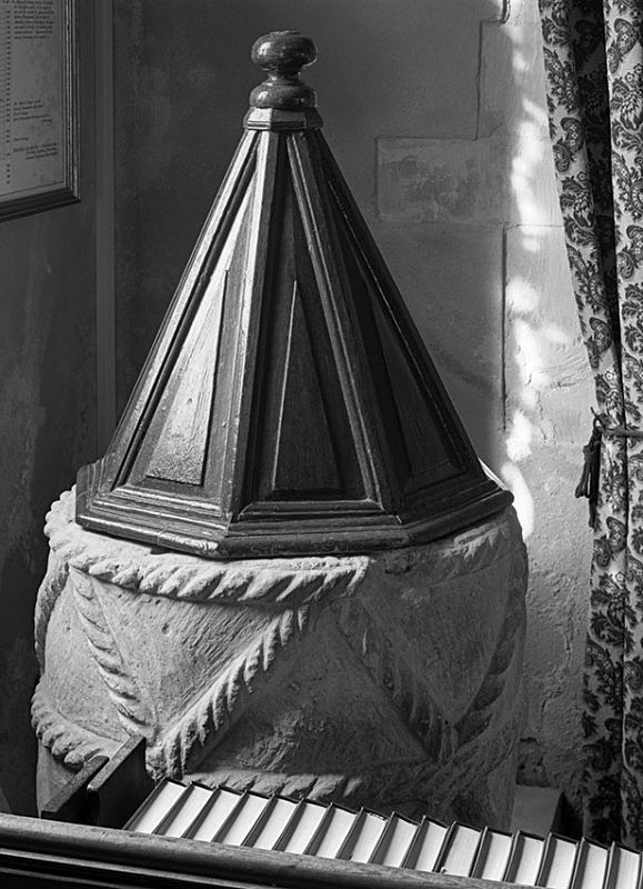 1966 - Puncknowle Font - Churches, Chapels, Abbeys, and Priories