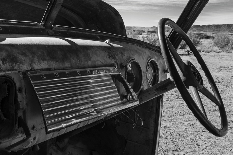 Chevy Dashboard at Solitaire - Namibia - 2014