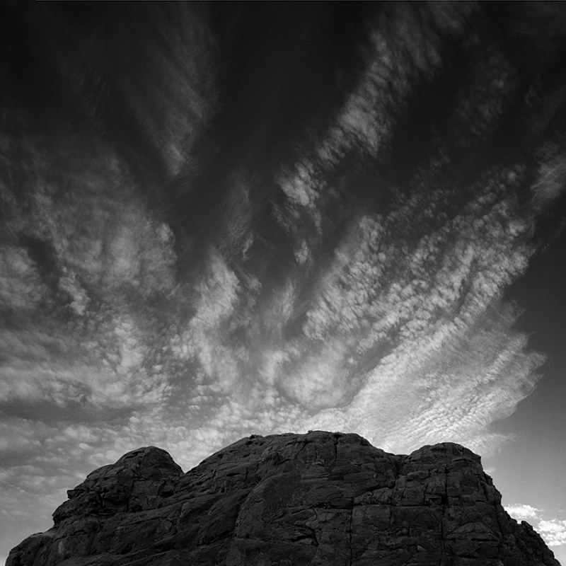 2082 - Sunset Clouds at Fortymile Spring Rock - USA - 2009 - California, Nevada & Utah NPs
