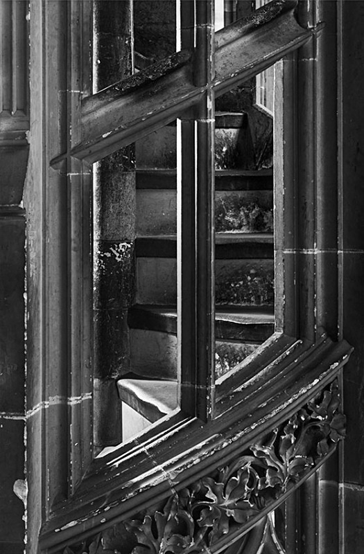 1907 - Ely Cathedral - Spiral Staircase to the Organ Loft - Cathedrals