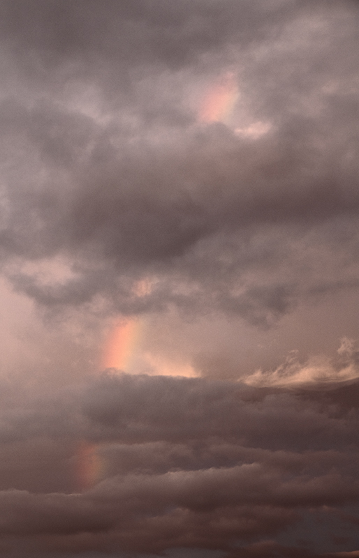 Sunset Rainbow Between Cloud Layers - Home Skies