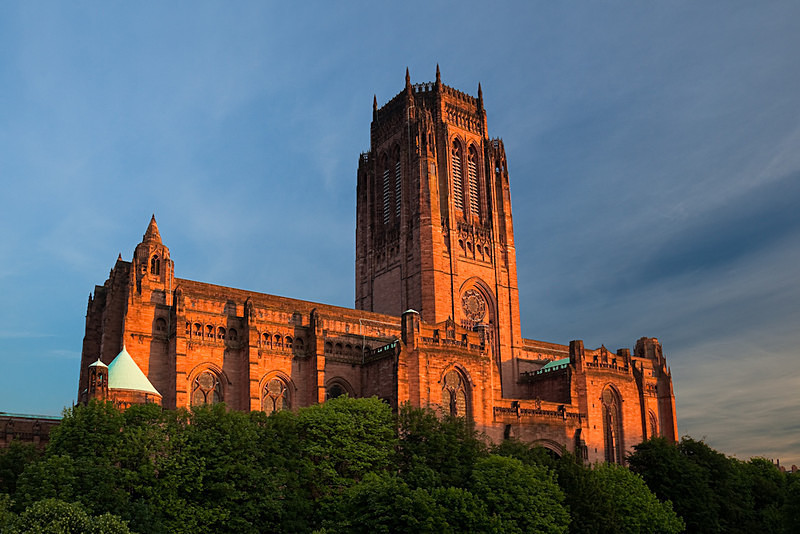 LIVERPOOL ANGLICAN CATHEDRAL IN GARDENS - Liverpool