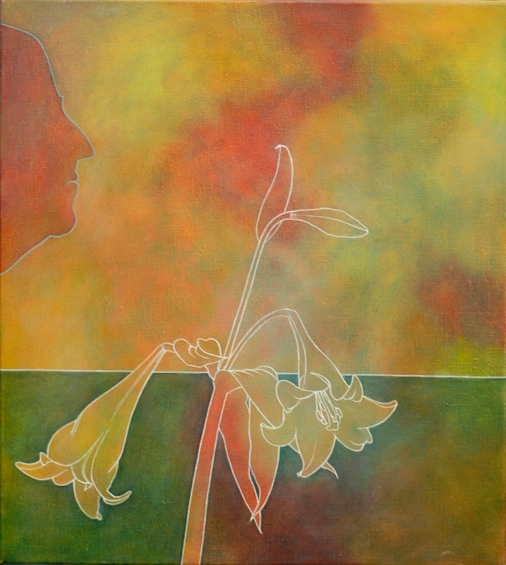 My Profile Oil 18in x 20in - Flower Paintings
