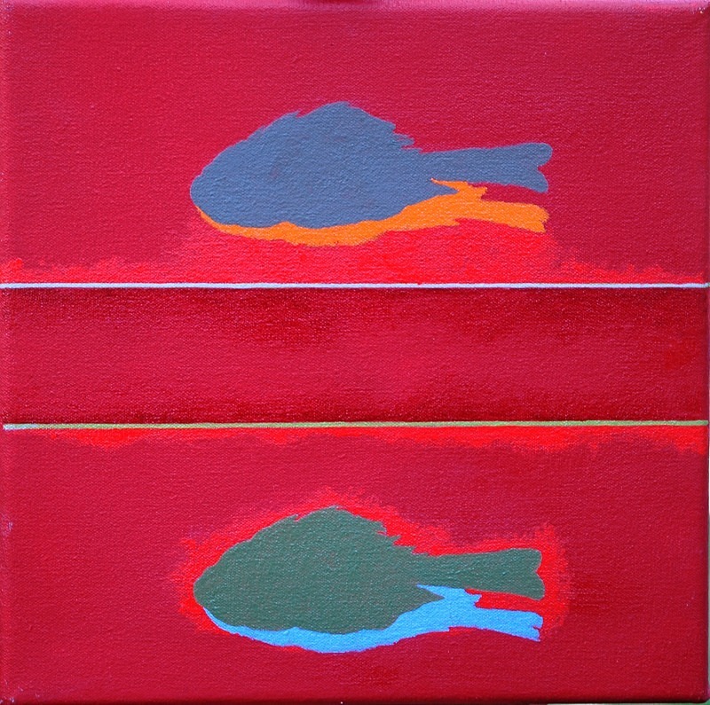 Contradiction 25cm x 25cm - Bird Paintings