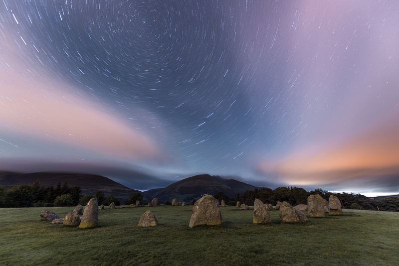 Castlerigg stone circle Star trails - Astrophotography