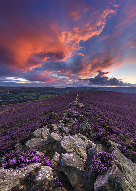 Winhill purple dusk - Peak District & surrounding area