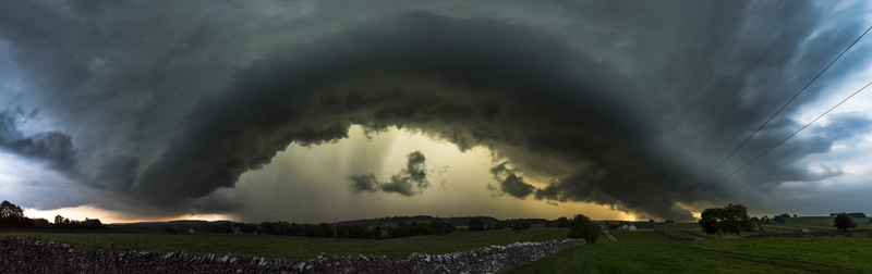 Monyash shelf cloud, Peak District. - Peak District & surrounding area