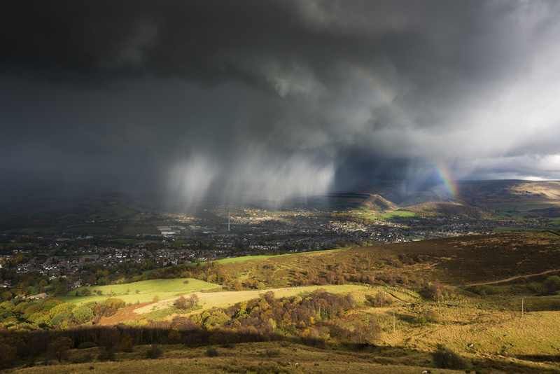 Autumn drama, Derbyshire England.
