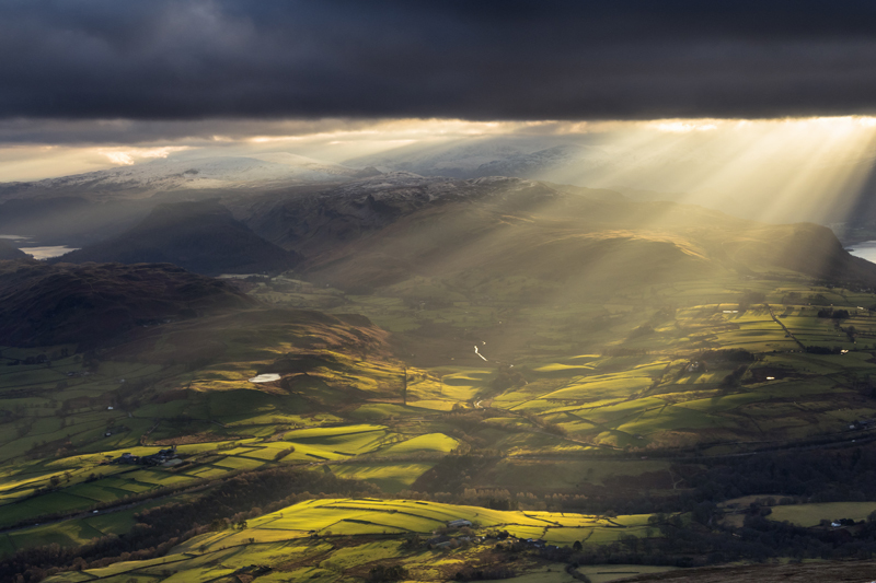 Castlerigg stone circle from Blencathra - Lake District & Cumbria