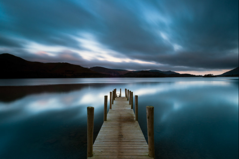 Derwent water dawn, Cumbria, England.