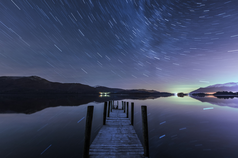 Derwent Water Aurora Star Trails - Lake District & Cumbria