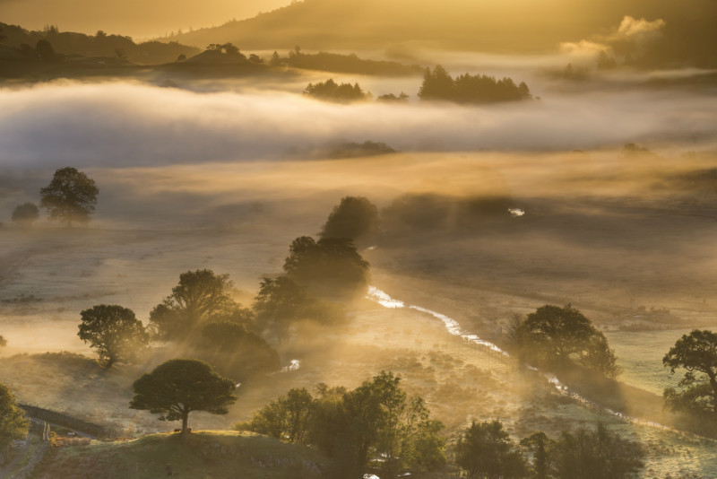 Little Langdale misty sunrise