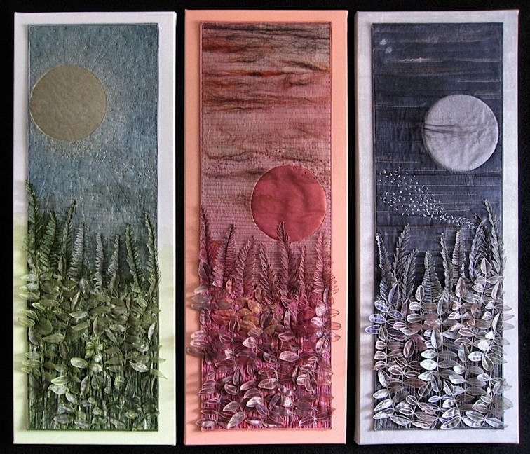 Malvern Triptych : Sunlight - Twilight - Moonlight - Plants & Flowers