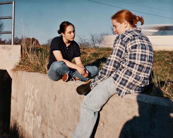Two Girls by Bridge, Missouri, 1996 - Missouri Portraits