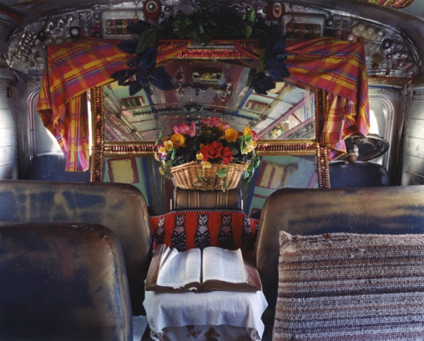 Altar in Bus/Church, Mississippi, 2007 - The True Gospel Preached Here