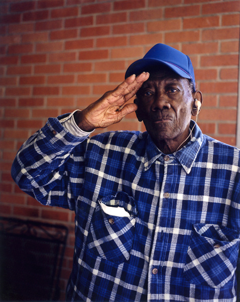 Reverend H.D. Dennis Saluting at Convalescent Home, Mississippi, 2010 - The True Gospel Preached Here
