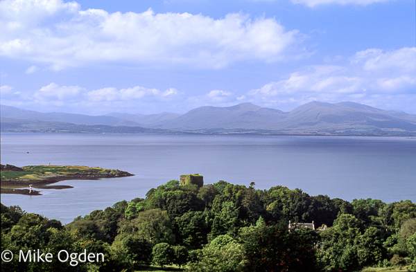 Dunollie Castle and Mull from Dunollie Beg - Oban Area