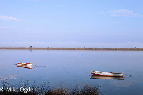 Boats on a calm River Tay - River Tay