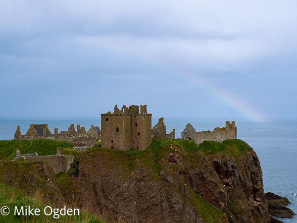 Dunnottar Castle with Evening Rainbow, 3 - Dunnottar Castle