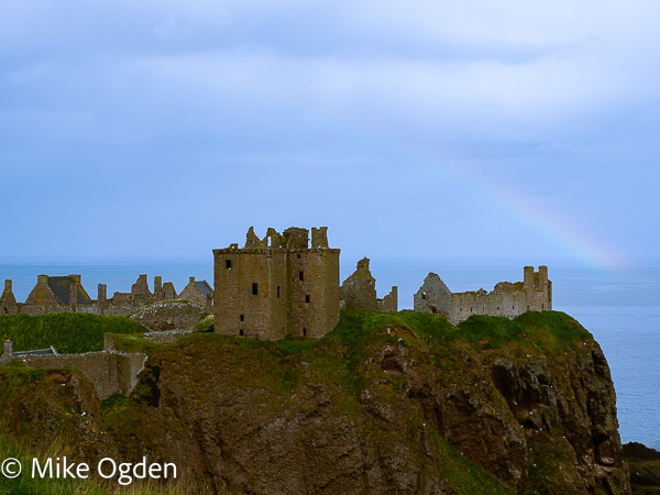 Dunnottar Castle with Evening Rainbow, 2 - Dunnottar Castle