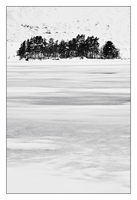 Frozen Lochan Na-Achlaise - Monochrome Images