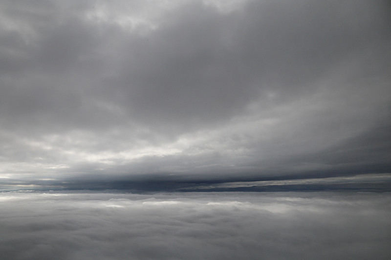 Between clouds, over England - Out the Window