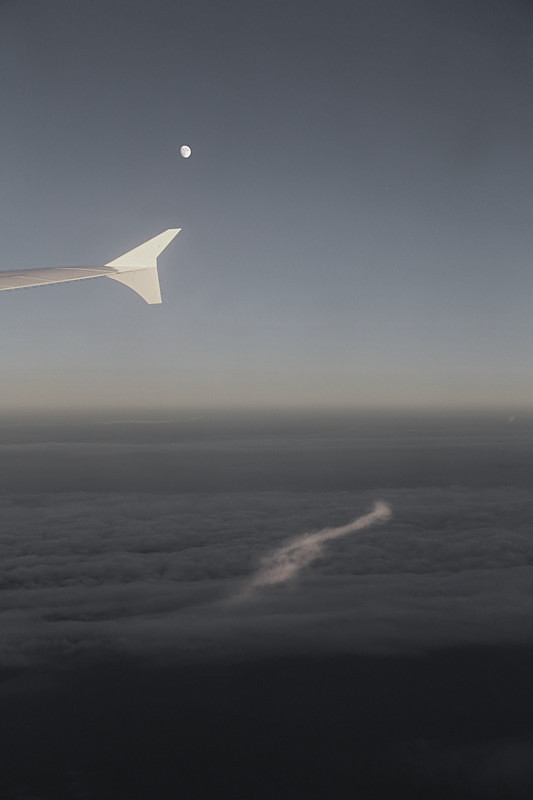 Moonrise over Nevada - Out the Window