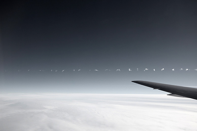 Contrail, Atlantic Ocean - Out the Window