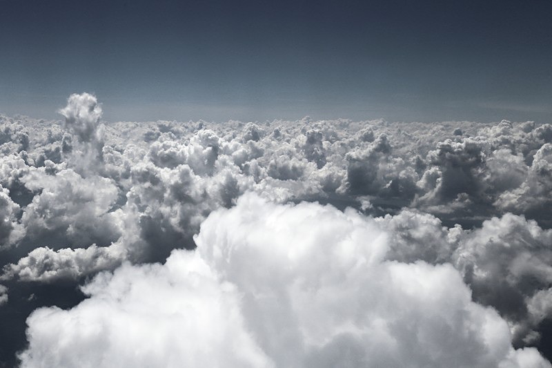 White Cloud over the Atlantic Ocean - Out the Window