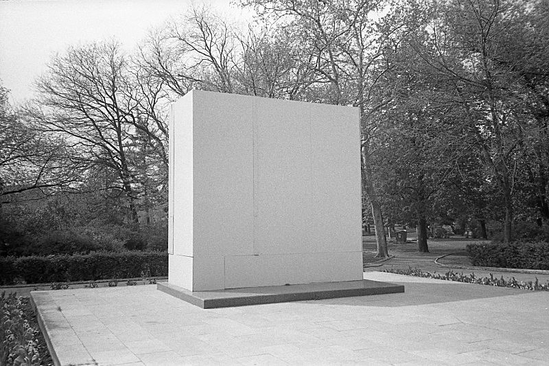Covered Lenin statue, Hungary - From the book Mellomspill (Between the Acts) A Central European Trip.  1991