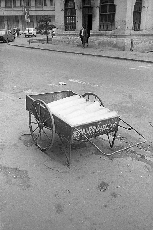 Ice wagon, Bucarest, Romania - From the book Mellomspill (Between the Acts) A Central European Trip.  1991